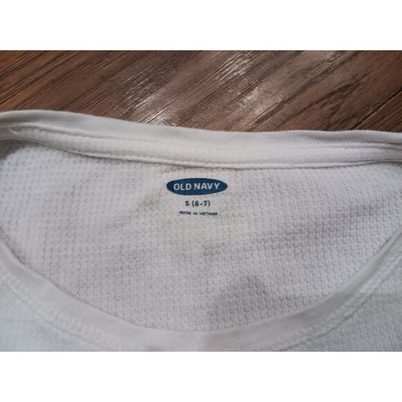 girls long sleeve waffle weave T-shirt from Old Navy size small 6/7 - Picture 2 of 6